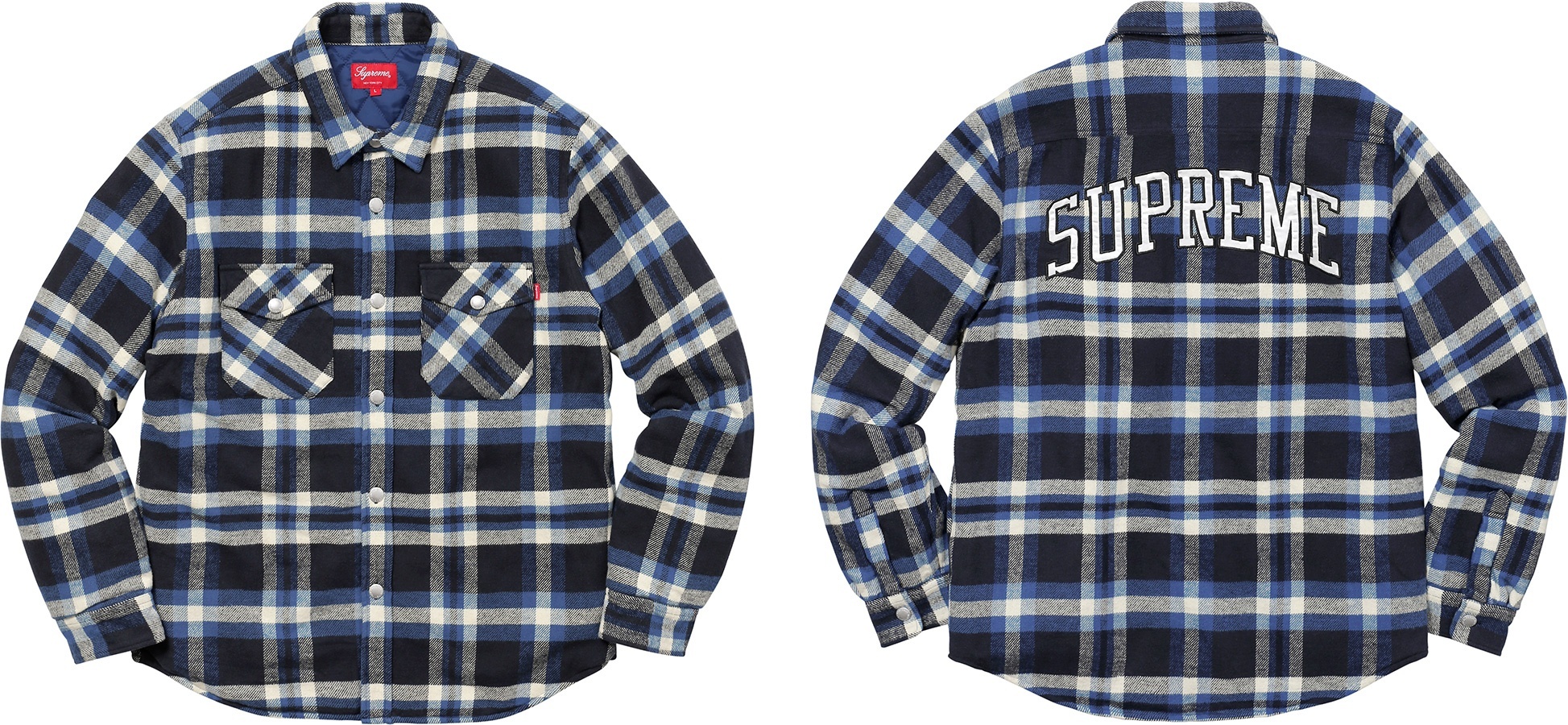 Quilted Arc Logo Flannel Shirt view 12